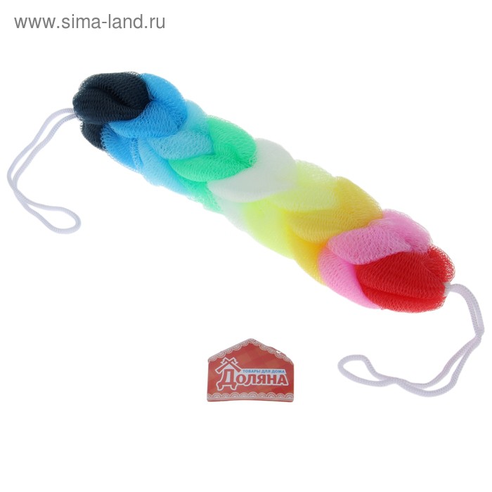 Мочалка для тела 70 г. косичка 