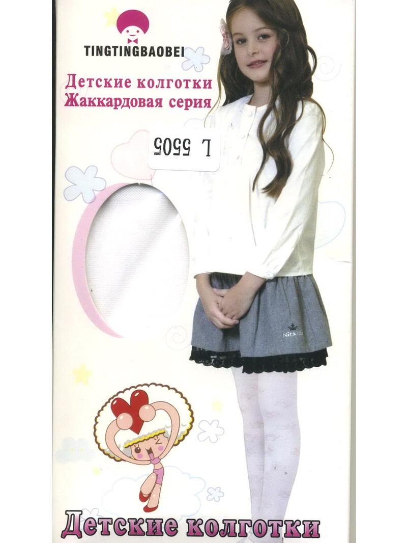 Детские колготки Tingtingbaobei 5505 белые микрофибра 77.50 руб