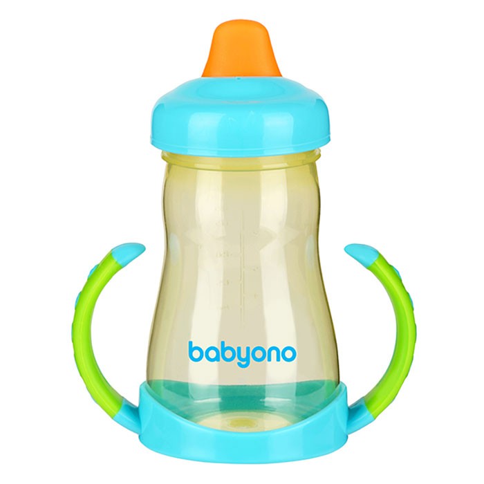 208 BabyOno Поильник с мягким носиком 220мл. с ручками - 334,17 руб
