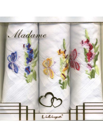 Женские носовые платки подарочные Madame 28x28 арт.62 117 руб