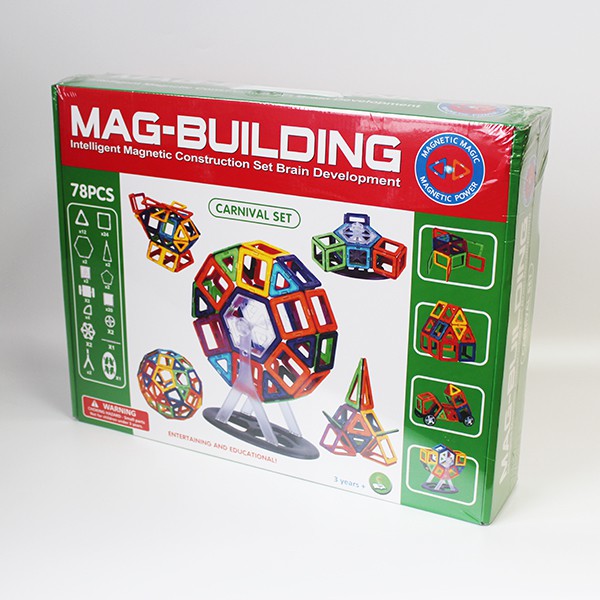 МАГНИТНЫЙ КОНСТРУКТОР MAG-BUILDING 78 ДЕТАЛЕЙ 2390р