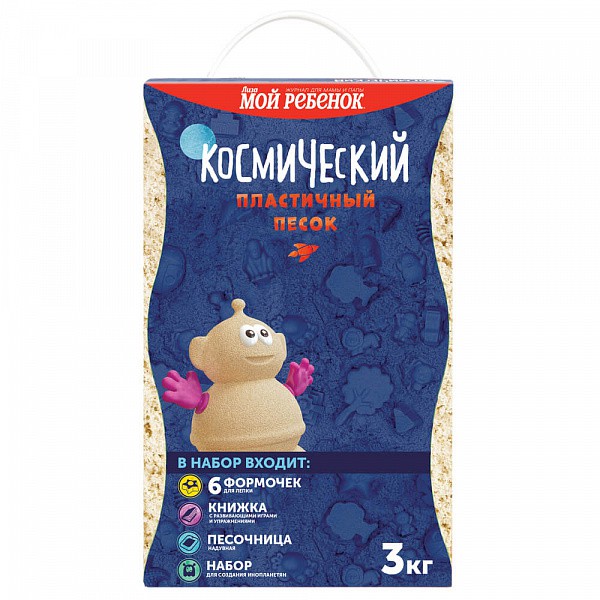 Космический песок песочница, формочки КП03З30Н цв.зеленый уп.3 кг м. 1307 руб.jpg