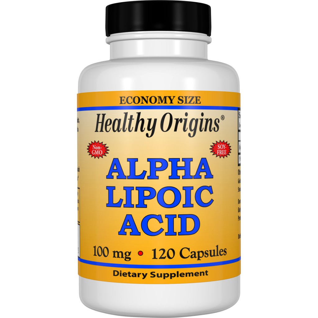 Healthy Origins, Альфа-липоевая кислота, 100 мг, 120 капсул