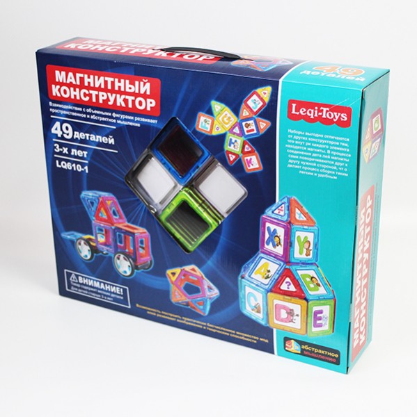 МАГНИТНЫЙ КОНСТРУКТОР 49 ДЕТАЛЕЙ 1530р