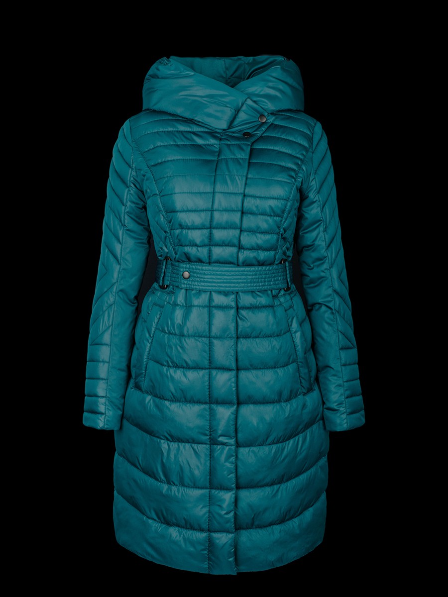 Пальто женское на синтепухе Merlion Alina (изумруд) 3920р.jpeg