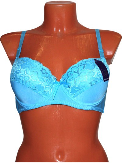 Бюстгальтеры Hermosa с поролоном с косточкой голубые push up 75B-85B арт.212 78 руб