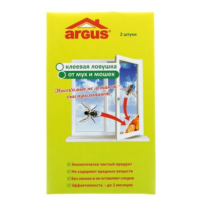 Клеевая оконная ловушка уголок ARGUS для мух 2 шт ARGUS; Китай; 20 см × 0,1 см × 10 см; См. на упаковке; В боксе 100 наборов. Арт.: 841866 59.00 руб.