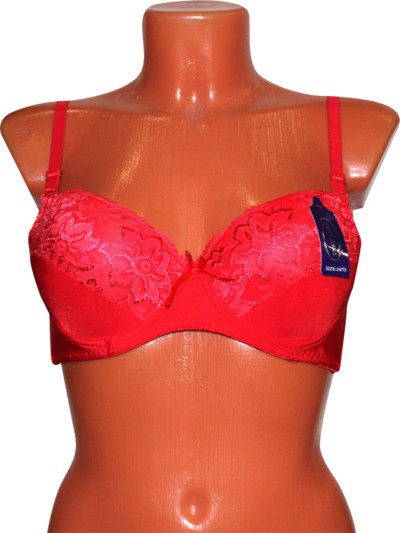 Бюстгальтеры Hermosa с поролоном с косточкой красные push up 75B-85B арт.216 78 руб