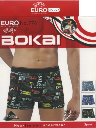 Трусы мужские Bokai 776 боксеры хлопок L-3XL 69 руб