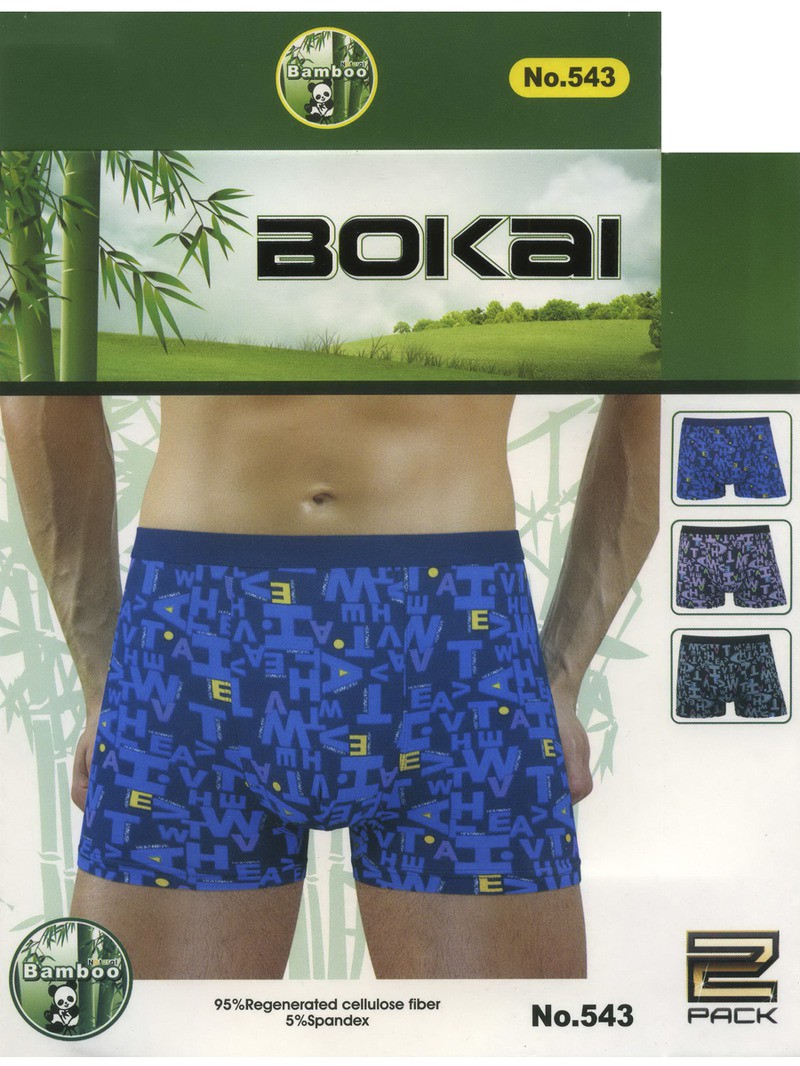 Трусы мужские Bokai 543 боксеры бамбук L-3XL 56.50 руб