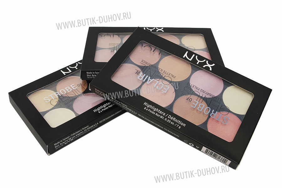 280 . -    NYX Strobe of Genius illuminating palette 8x7g . STGP03