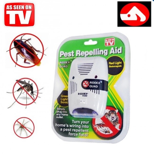 ОТПУГИВАТЕЛЬ ГРЫЗУНОВ И НАСЕКОМЫХ RIDDEX QUAD PEST REPELLING AID 220руб