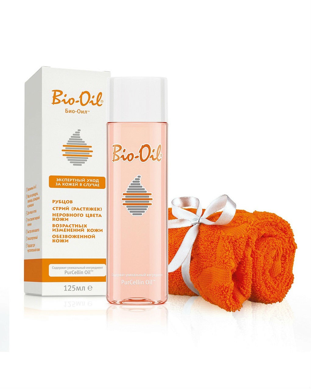 Косметическое масло для тела Bio-Oil, 125мл.+ Полотенце в подарок - 610,55 руб