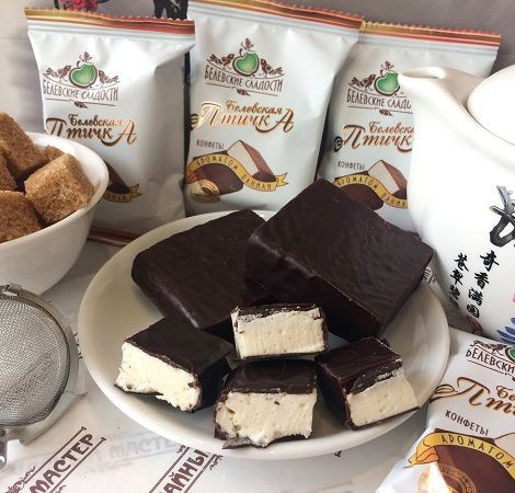 Конфеты Белевская птичка с ароматом ванили в индивид. упаковке 2кг - (290руб за 1кг).