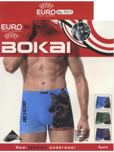 Трусы мужские Bokai 7017 боксеры хлопок L-3XL 69 руб