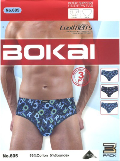 Трусы мужские Bokai 605 плавки хлопок L-3XL 60 руб