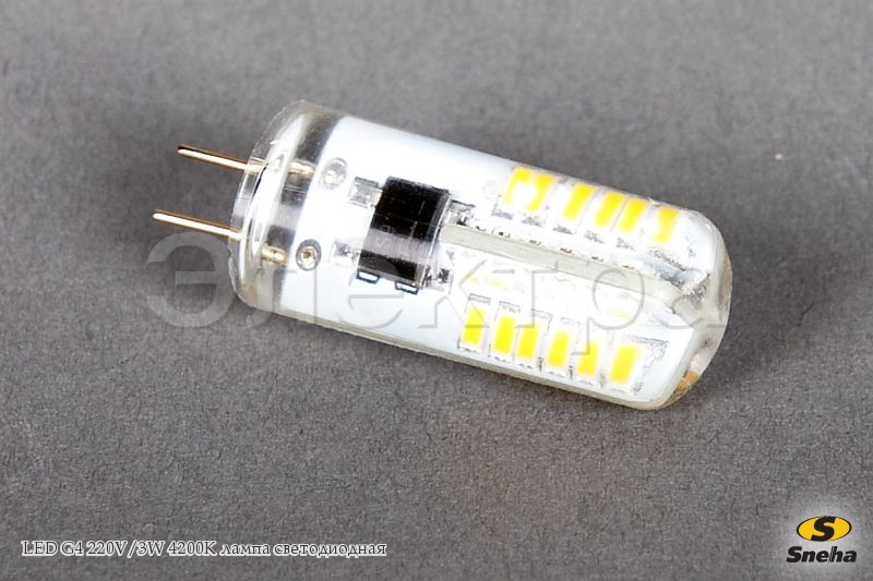 LED G4 220V/3W 4200K   118  (  )(2 )