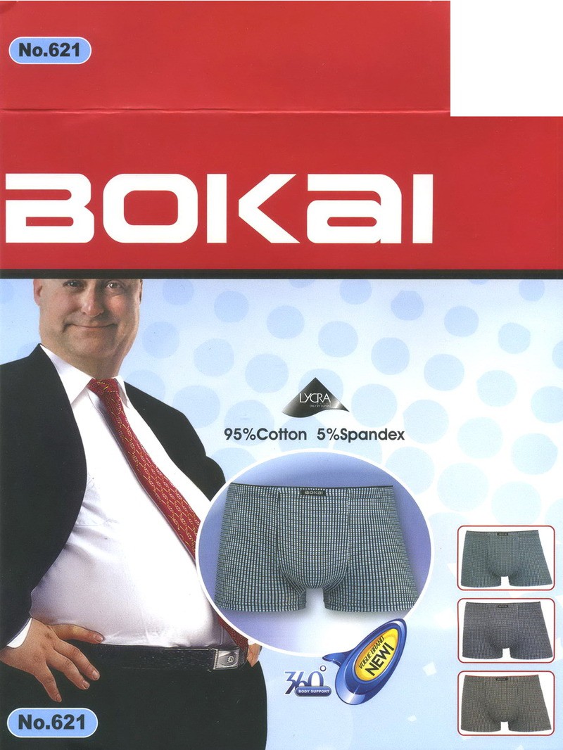 Трусы мужские Bokai 621 боксеры хлопок 5XL-8XL 78.50 руб