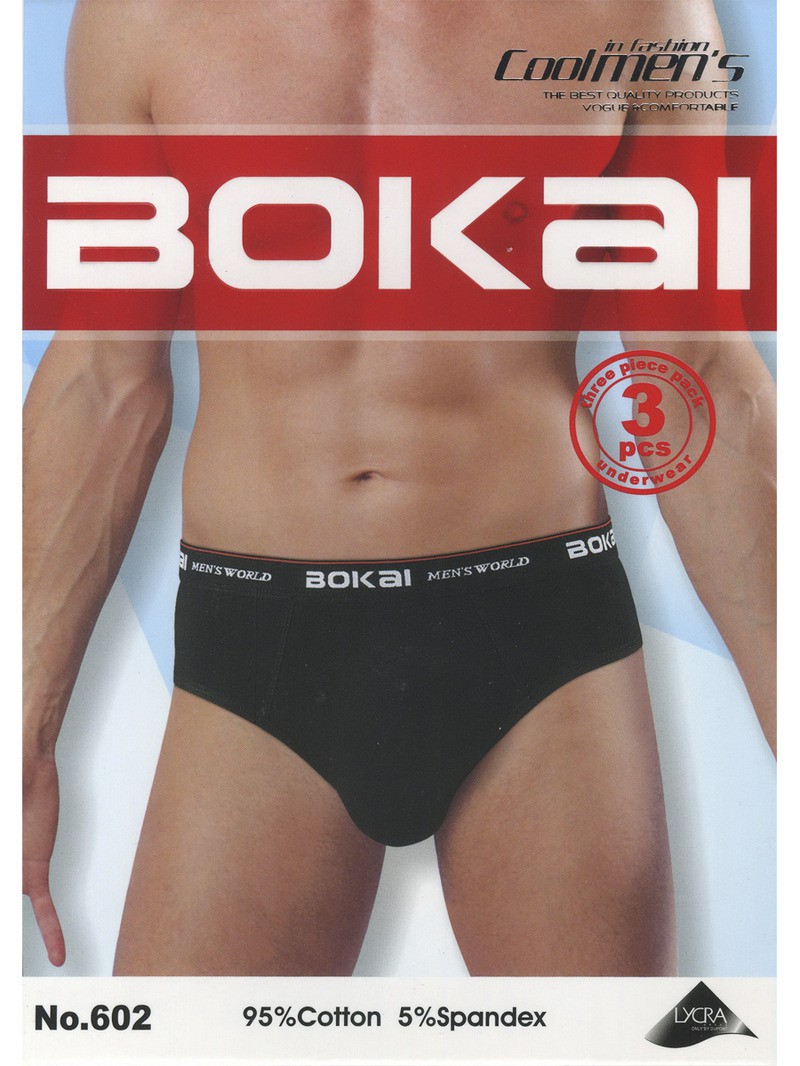 Мужские трусы BOKAI 602 плавки хлопок L-3XL 60 руб