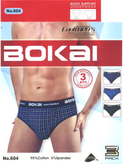 Трусы мужские Bokai 604 плавки хлопок L-3XL 54.50 руб