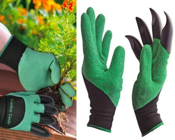 САДОВЫЕ ПЕРЧАТКИ С КОГТЯМИ ДЛЯ САДА GARDEN GENIE GLOVES 85руб