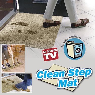 СУПЕРВПИТЫВАЮЩИЙ ПРИДВЕРНЫЙ КОВРИК CLEAN STEP MAT (КЛИН СТЕП МАТ) 420руб
