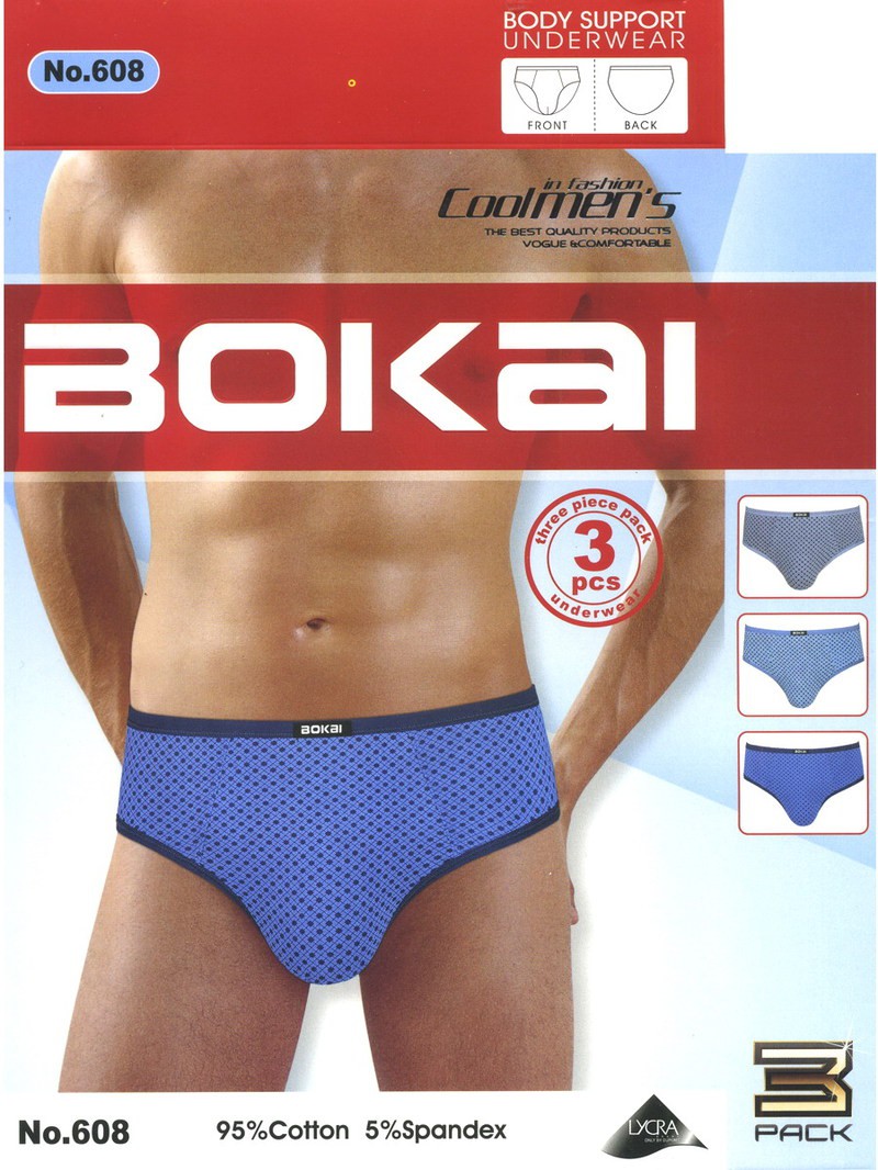 Трусы мужские Bokai 608 плавки хлопок L-3XL 54.50 руб
