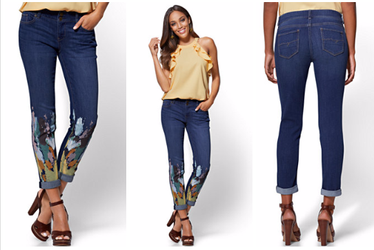 1390  SOHO JEANS - PAINTED BOYFRIEND - BLUE LOVE WASH