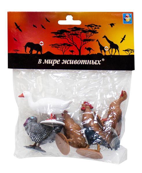 1Toy В мире животных Домашняя птица 5шт. в пакете - 140,64 руб