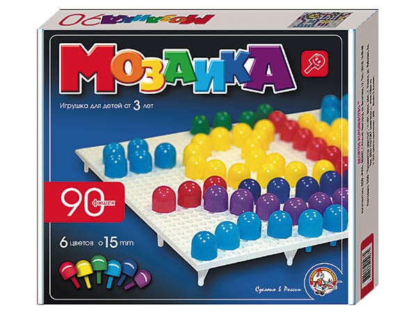 Десятое кор. Детская мозаика пластмассовая, 90 элементов - 104,44 руб