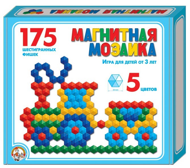 Десятое кор. Мозаика магнитная шестигранная, 175 элементов - 131,24 руб
