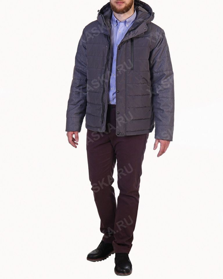 4590р Куртка средней длины на утеплителе 17716 Grey.jpg