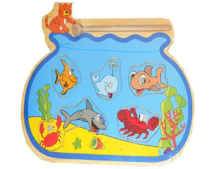 Рыжий кот Дерев. игра Кот-рыболов - 129,03 руб