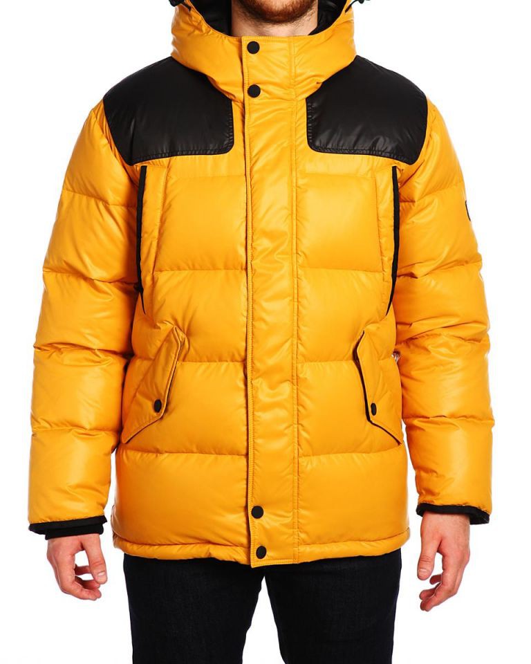 5590р . Куртка пуховая удлиненная 16505 Yellow.jpg