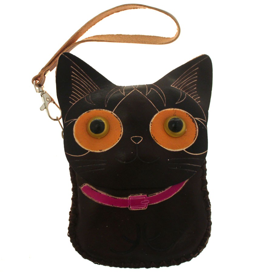 350 р Оригинальный кошелек-ключница Cat Big Eyes Dark brown.jpg