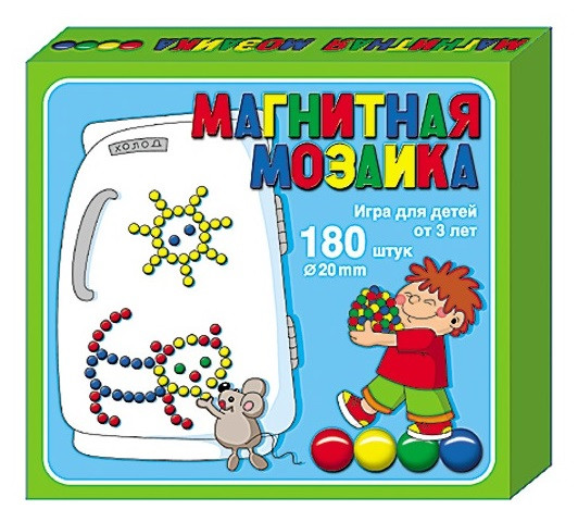 Десятое кор. Пластмассовая магнитная мозаика, 180 элементов - 144,66 руб