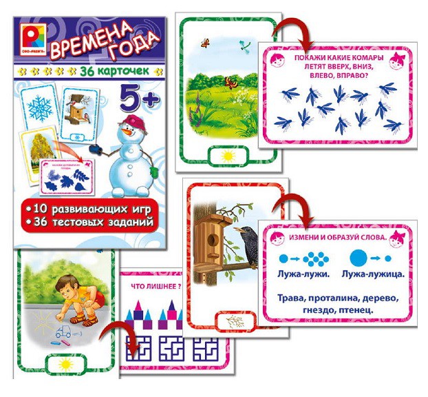 Радуга Игра с карточками Времена года - 65,89 руб
