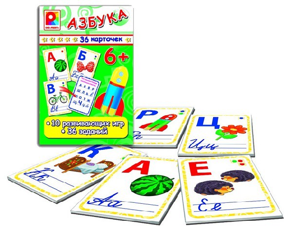 Радуга Игра с карточками Азбука - 65,89 руб