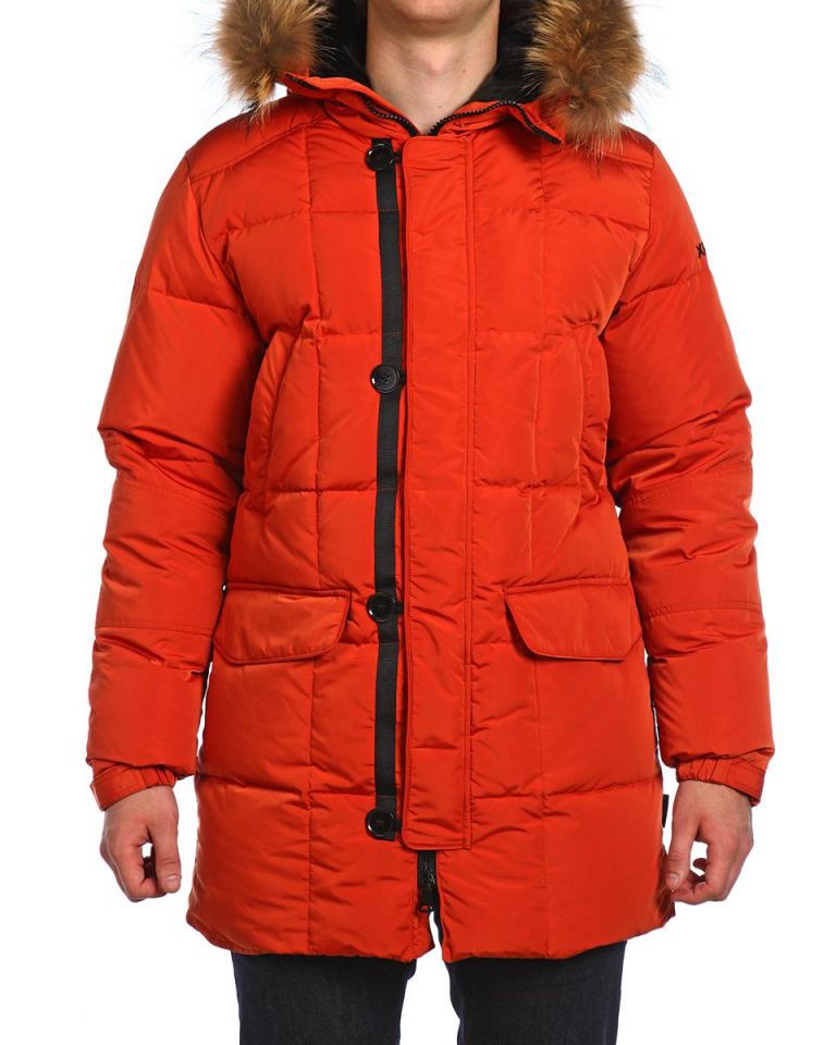 6490р Куртка пуховая удлиненная 17414 Orange.jpg