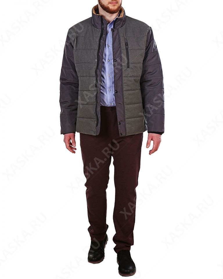 3990р Куртка короткая на утеплителе 17714 Grey.jpg