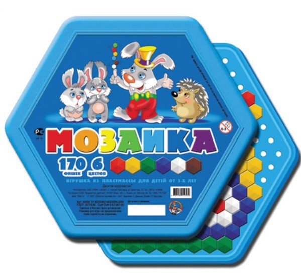 Десятое кор. Мозаика 00958 шестигранная 170 элементов - 130,54 руб