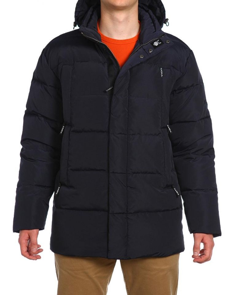 4190р . Куртка пуховая удлиненная 15402 Navy.jpg