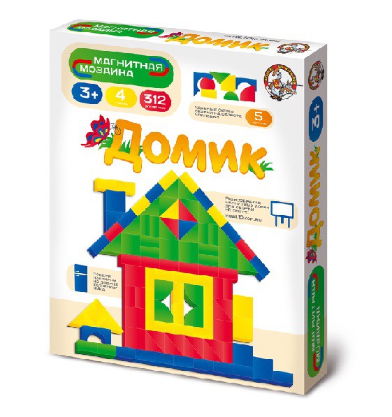 Десятое кор. Магнитная мозаика 01655 Домик без игрового поля - 118,55 руб