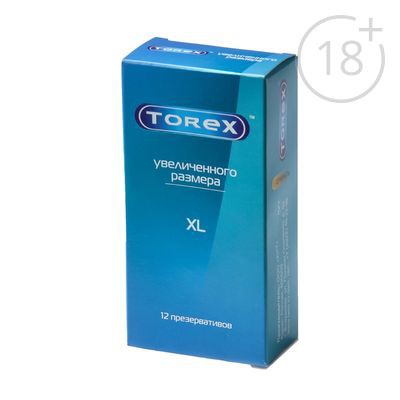 Презервативы Torex Увеличенного размера, упаковка 12 штПрезервативы Torex Увеличенного размера, упаковка 12 шт Torex; Россия