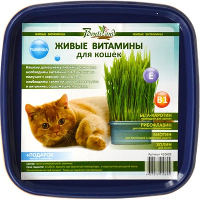 Живые Витамины Для Кошек «Пшеница» 56 руб