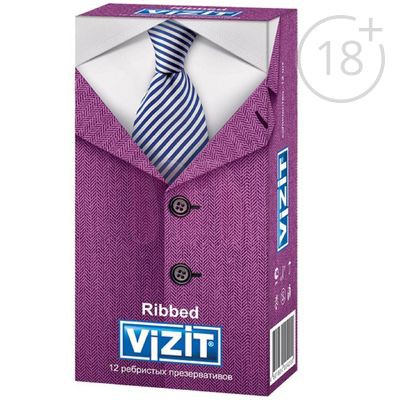 Презервативы VIZIT Ribbed ребристые 12 шт. Vizit; Германия