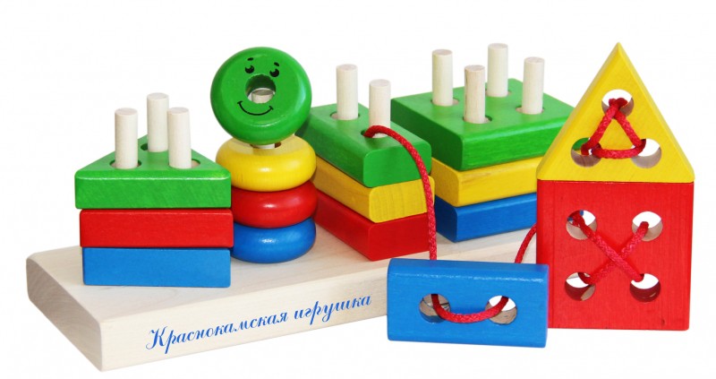 Краснокамская игрушка Дерев. Набор строительных деталей для конструктора Геометрик - 306,72 руб