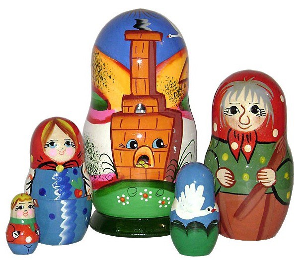 Дерев. Матрешка Гуси-лебеди, 5 перс. - 439,52 руб