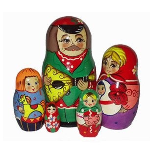 Бэмби Дерев. Матрешка Семейка 5 перс. - 395,08 руб