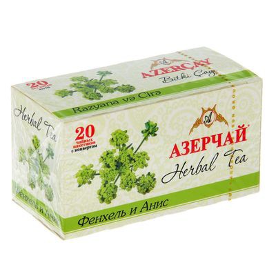 Чай травяной «Азерчай», Фенхель и Анис 20 пак. в конверте x 2 г Азерчай; Россия; См. на упаковке; В боксе 24 шт. Арт.: 1838012 97.03 руб